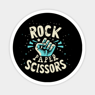 Rock Paper Scissors Art Design with Hand Magnet